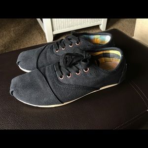 Toms - Black canvas classic lace-up sneakers
